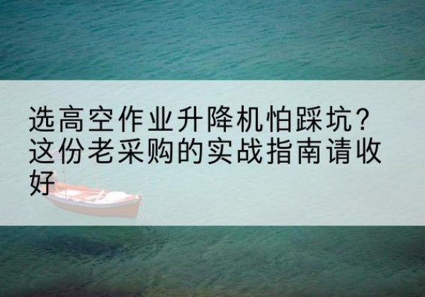 富宁高空作业升降机厂家推荐-选高空作业升降机怕踩坑？这份老采购的实战指南请收好